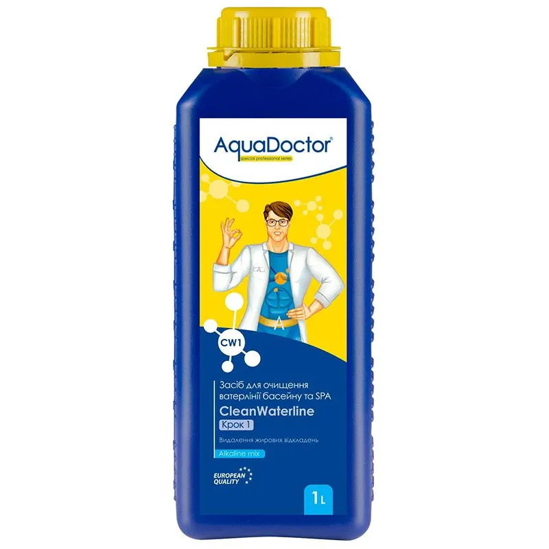 Средство для очистки ватерлинии бассейна AquaDoctor CleanWaterline Шаг 1, 1 л, CW1-1 купить недорого в Украине, фото 1