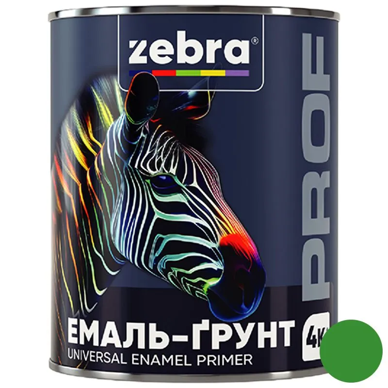 Грунт-эмаль Zebra Prof 034P, 2,5 кг, светло-зеленый купить недорого в Украине, фото 1