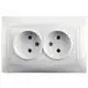 Розетка подвійна Erste, білий, 9206-56,W купити недорого в Україні, фото 1