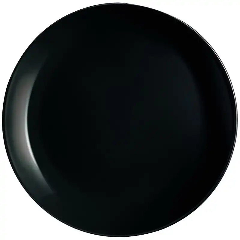 Тарілка обідня Luminarc Diwali, кругла, 25 см, Black купити недорого в Україні, фото 1