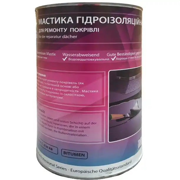 Мастика гідроізоляційна для ремонту покрівлі холодна Drymax, 5 л купити недорого в Україні, фото 1