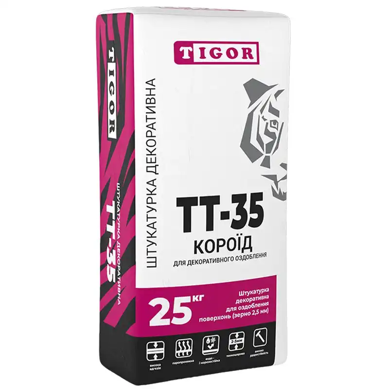 Штукатурка Tigor ТТ-35 Короїд, 25 кг купити недорого в Україні, фото 1