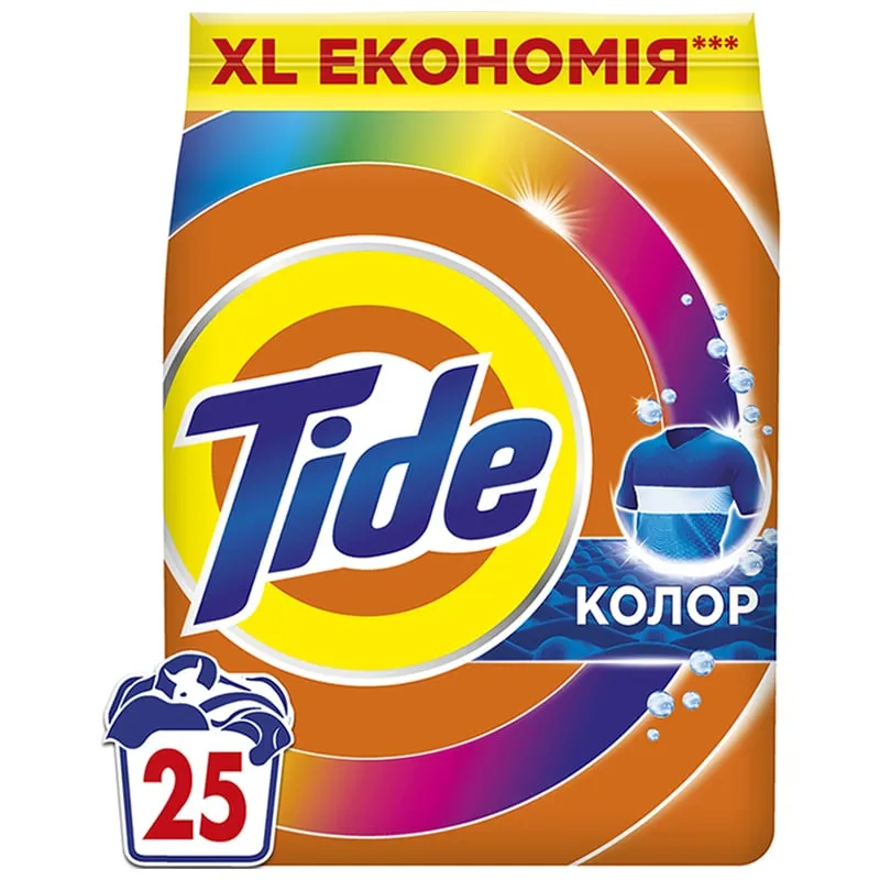 Порошок для ручного та машинного прання Tide Аква-Пудра Color, 3,4 кг, 25 циклів, фото 1 Порошок для ручного та машинного прання Tide Аква-Пудра Color, 3,4 кг, 25 циклів купити недорого в Україні, фото 1