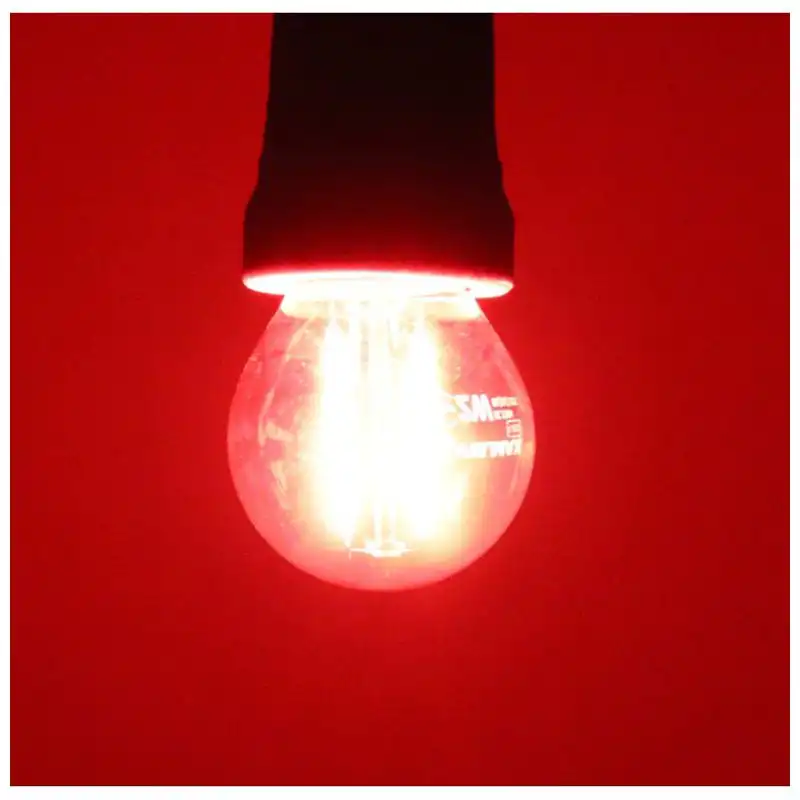 Лампа Velmax Filament G45, 2W, E27, червона, 21-41-32 купити недорого в Україні, фото 2