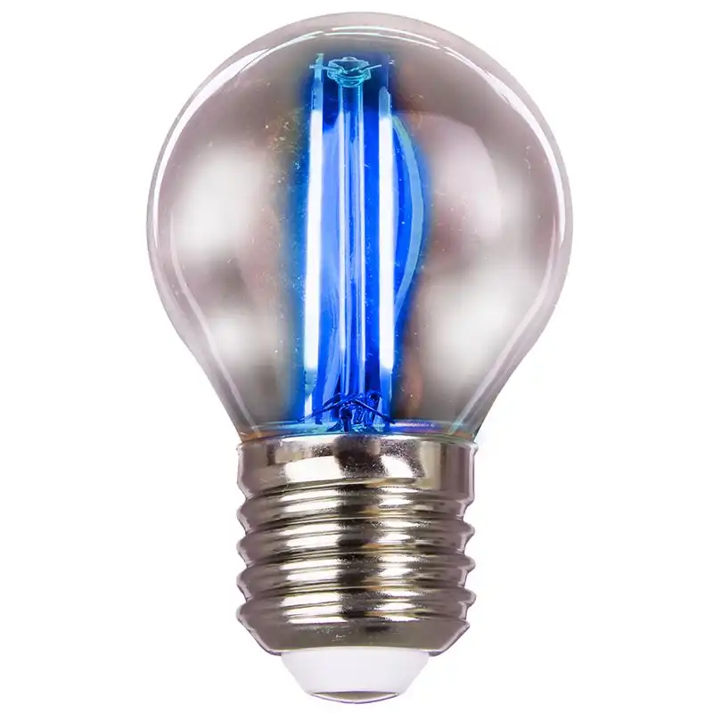 Лампа Velmax Filament G45, 2W, E27, синяя, 21-41-34 купить недорого в Украине, фото 1