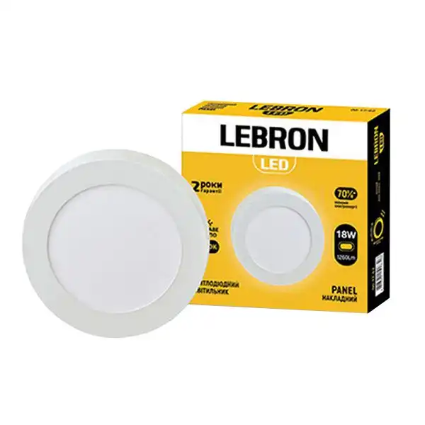 Світильник LED Lebron L-PRS-1841, 18W, 4100K, накладний, 12-10-73 купити недорого в Україні, фото 1