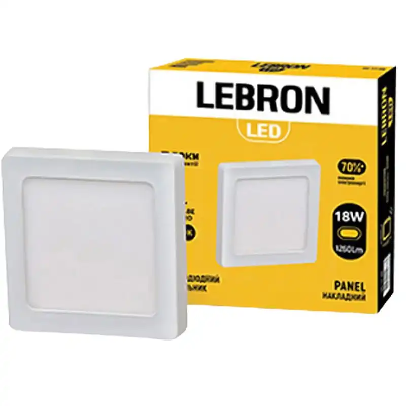 Світильник накладний LED Lebron L-PSS-1841 18W 4100K з блоком живлення купити недорого в Україні, фото 2