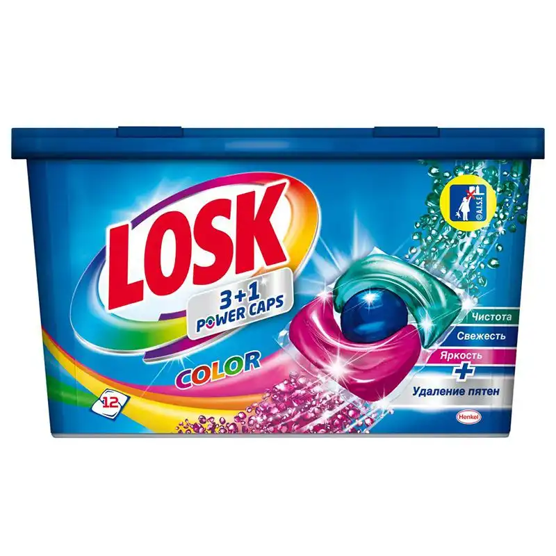 Тріо-капсули для прання Losk Color, 12 шт. купити недорого в Україні, фото 1