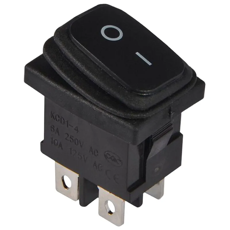 Переключатель круглый Аско-Укрем B/B KCD1-4-201W, одноклавишный, A0140040063 купить недорого в Украине, фото 1