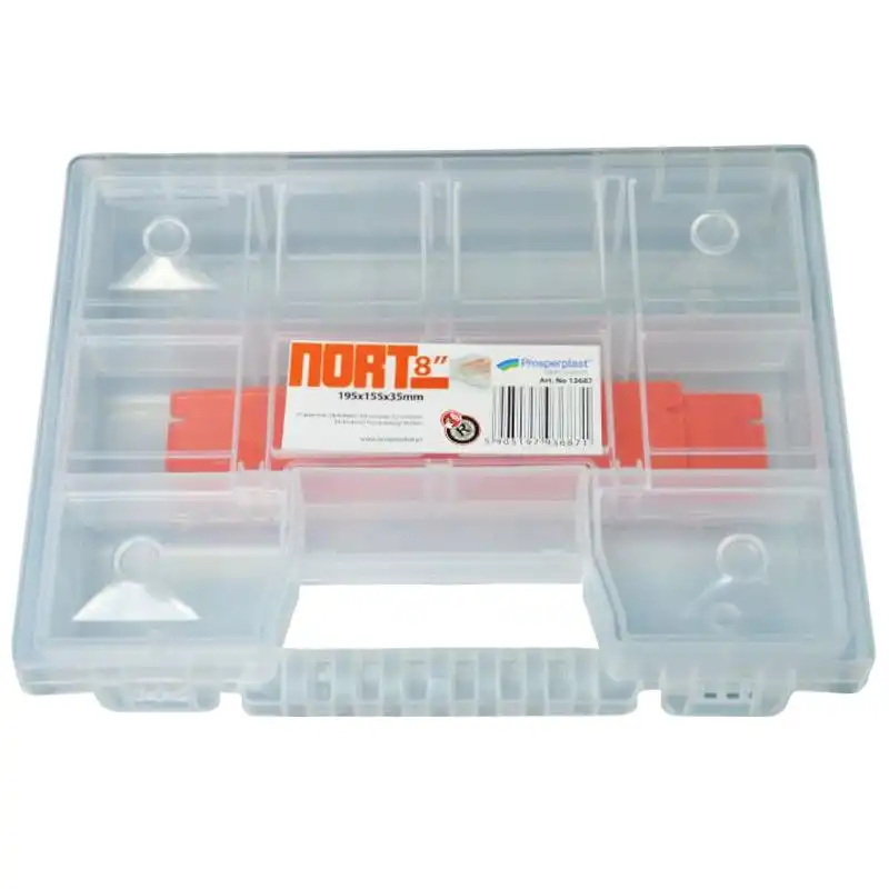 Органайзер Prosperplast Nort 8, 10 секций, 19,5х15,5x3,5 см, прозрачный, 13687 купить недорого в Украине, фото 1