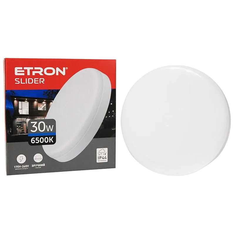 Світильник світлодіодний Etron Slider, 30 Вт, 6500 K, круглий, 1-EIP-935 купити недорого в Україні, фото 1