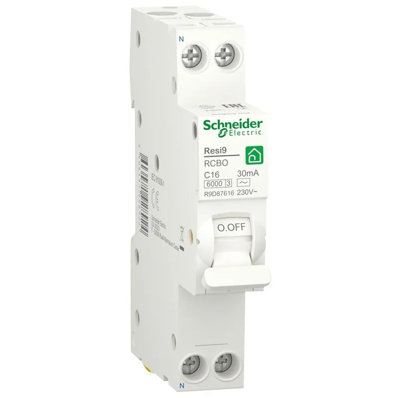 Диференційний вимикач Schneider Electric, 2 полюси, тип AC RESI9, 16 А, R9D87616 купити недорого в Україні, фото 1