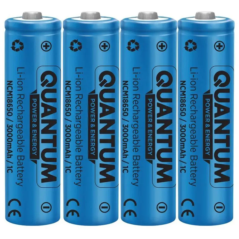 Акумулятор Quantum, Li-ion, NCM18650, 3000 mAh, 4 шт, NCM18650TT/3000-PB4, фото 105046 Акумулятор Quantum, Li-ion, NCM18650, 3000 mAh, 4 шт, NCM18650TT/3000-PB4 купити недорого в Україні, фото 105046