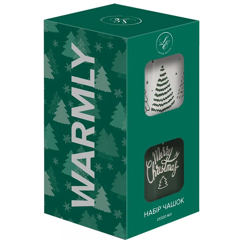 Набор чашек Limited Edition NY Warmly Green, 320 мл, 2 шт, 7133565, фото 350008 Набор чашек Limited Edition NY Warmly Green, 320 мл, 2 шт, 7133565 купить недорого в Украине, фото 350008
