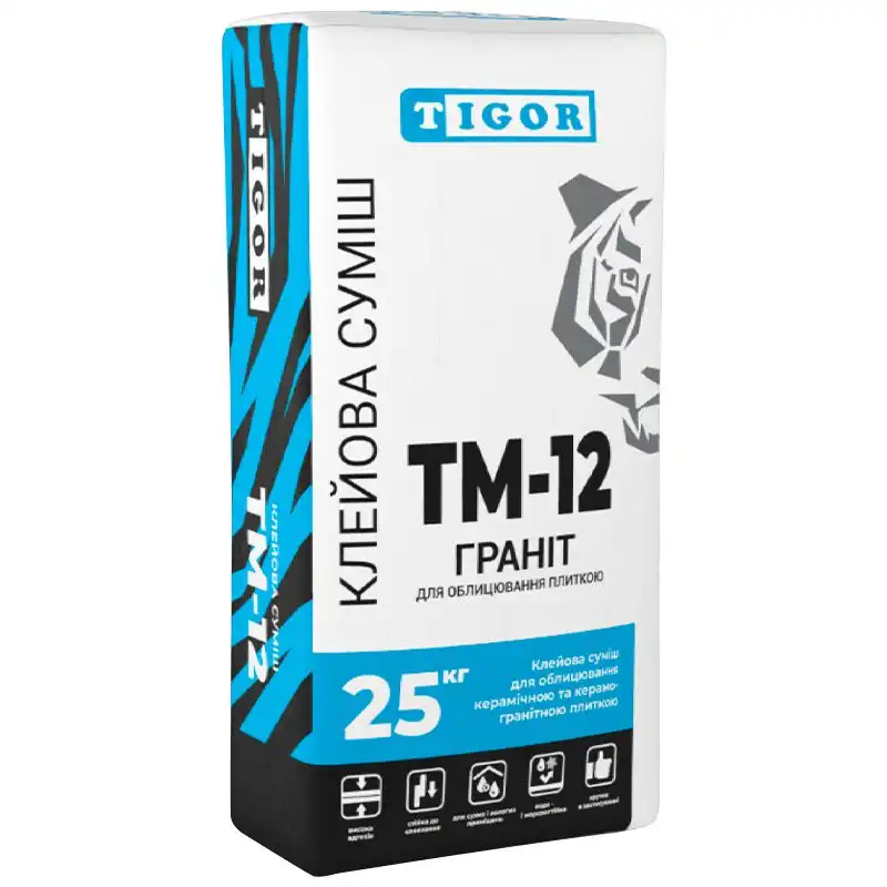 Клей Tigor ТМ-12 Граніт, 25 кг купити недорого в Україні, фото 1