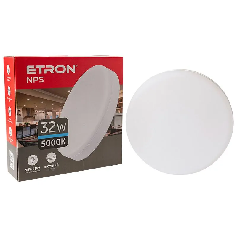 Светильник светодиодный Etron NPS, 32 Вт, 5000 K, круглый, 1-EMP-734 купить недорого в Украине, фото 1
