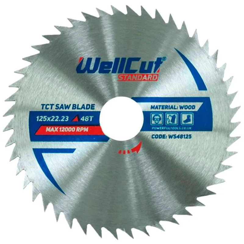 Пильный диск WellCut Standard, 48Т, 125x22,23 мм, WS48125 купить недорого в Украине, фото 1