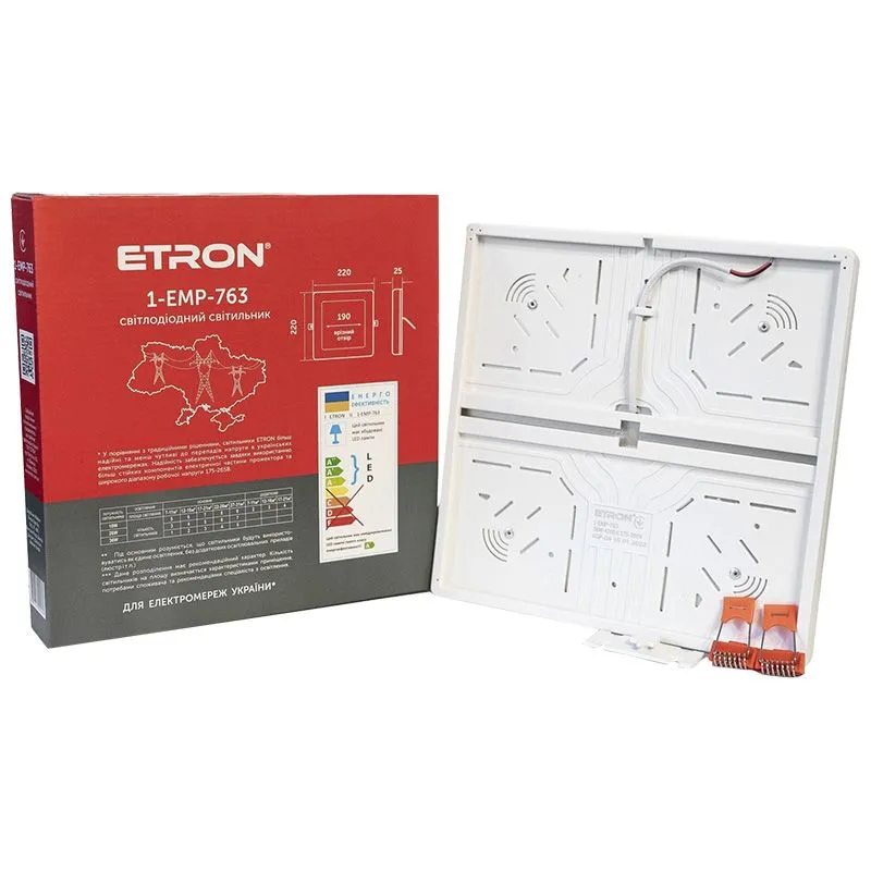 Світильник світлодіодний Etron Multipurpose, 36 Вт, 4200 K, квадратний, 1-EMP-763 купити недорого в Україні, фото 2