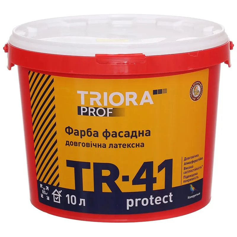 Фарба фасадна Triora База TR-41 Protect, 10 л, прозорий купити недорого в Україні, фото 1