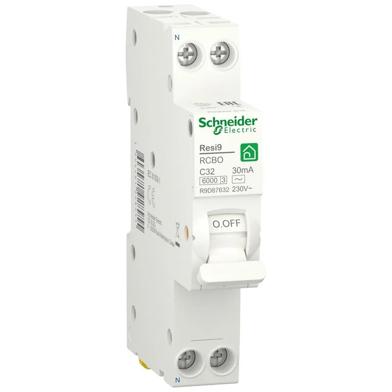 Диференційний вимикач Schneider Electric, 2 полюси, тип AC RESI9, 32 А, R9D87632 купити недорого в Україні, фото 1
