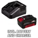 Воздуродувка аккумуляторная Einhell GE-UB 18/250 Li E + аккумулятор и зарядн. у. 18 В, 4 Ач, 1011120, фото 3 Воздуродувка аккумуляторная Einhell GE-UB 18/250 Li E + аккумулятор и зарядн. у. 18 В, 4 Ач, 1011120 купить недорого в Украине, фото 3