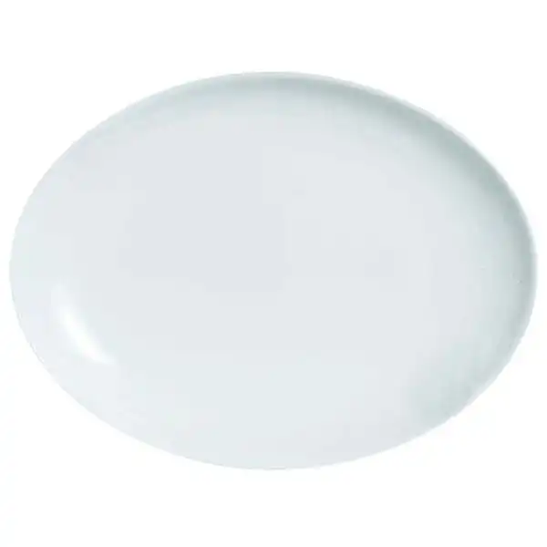 Тарелка для закусок Luminarc Diwali, овальная, 33 см, белый, D7481 купить недорого в Украине, фото 1