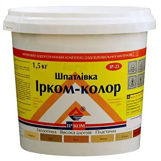 Шпаклівка для дерева Ірком IP-23, 1,5 кг, червоне дерево купити недорого в Україні, фото 2