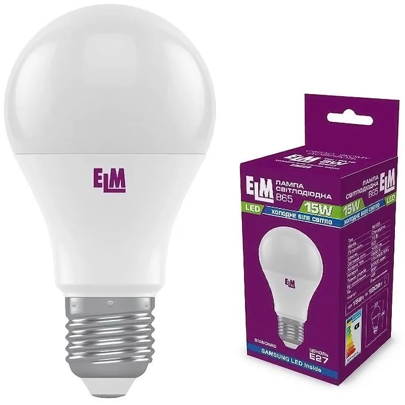 Лампа светодиодная ELM, 15W, B65, E27, 4000К, PA 10S, 18-0194 купить недорого в Украине, фото 1