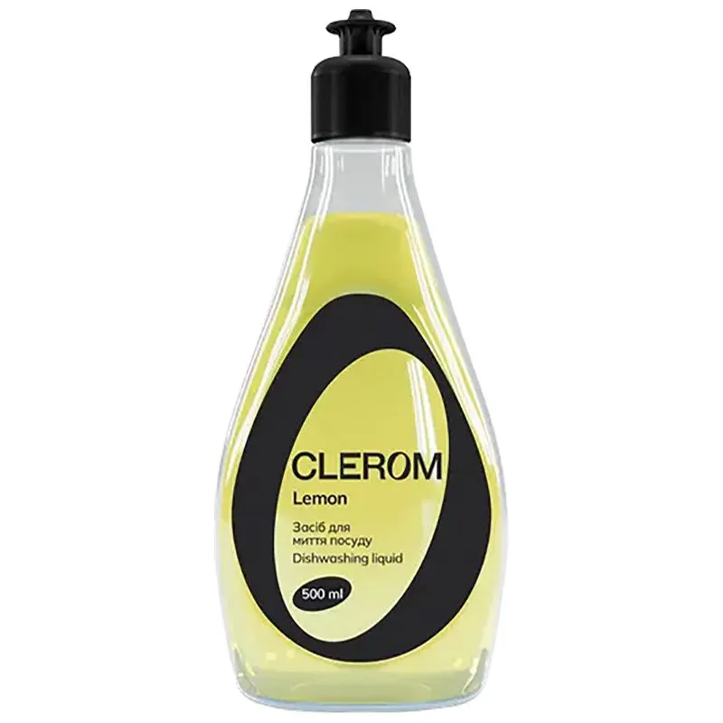 Засіб для миття посуду Clerom Lemon, 500 мл, 20012 купити недорого в Україні, фото 1