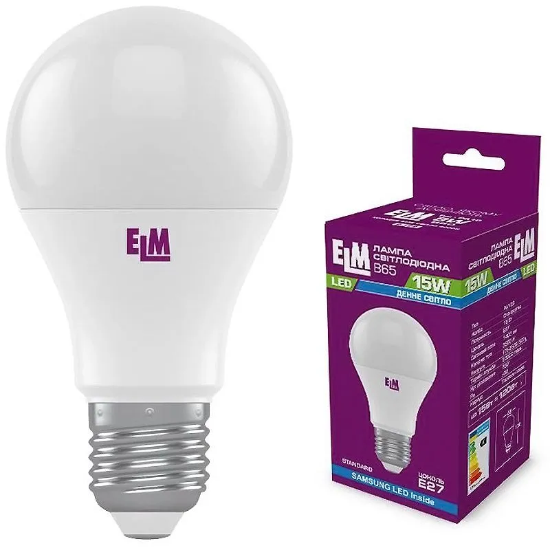 Лампа светодиодная ELM, 15W, B65, E27, 6500К, PA 10S, 18-0195 купить недорого в Украине, фото 1