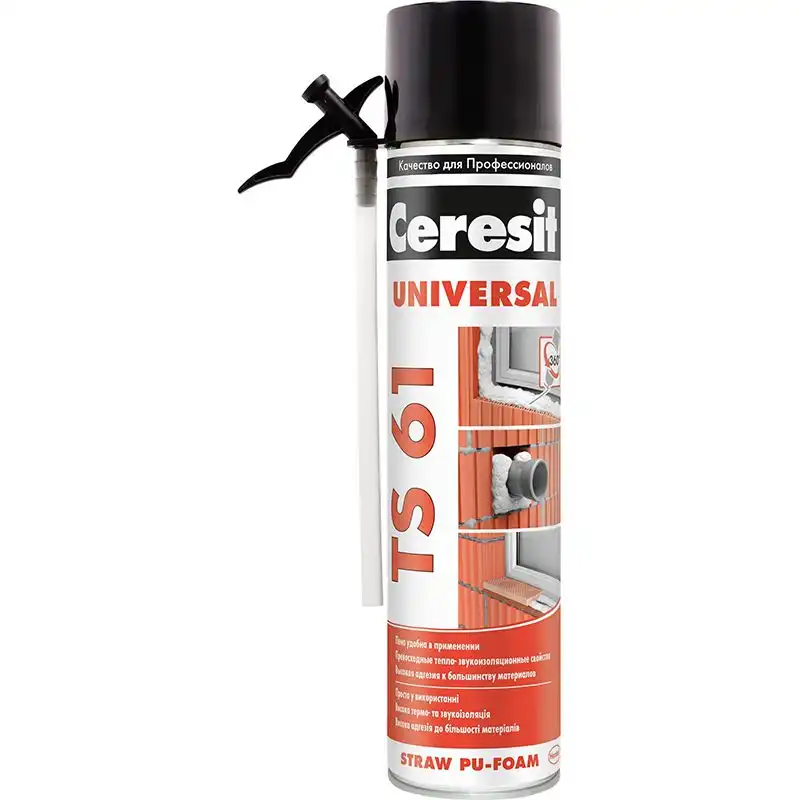 Піна монтажна Henkel TS61 Стандарт, 500 мл, 626541 купити недорого в Україні, фото 1
