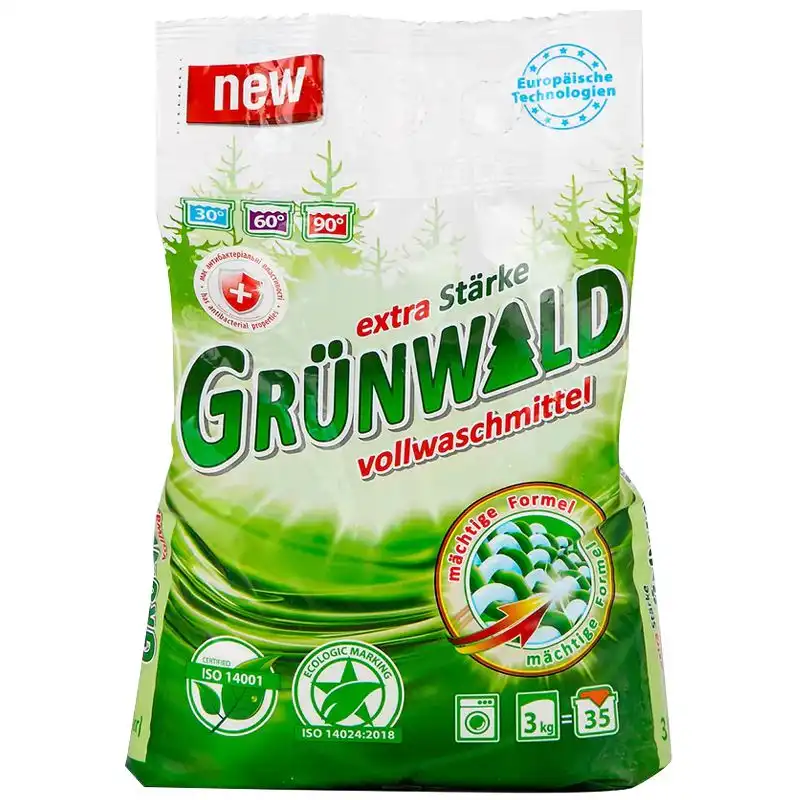 Стиральный порошок Grunwald Universal Горная свежесть, 3 кг купить недорого в Украине, фото 1