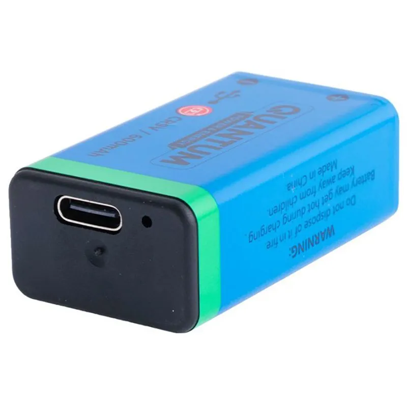 Аккумулятор Quantum USB CR9V, Li-ion, 600 mAh, USB-C/Li-ionCR9V-600-PB2 купить недорого в Украине, фото 2