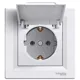 Розетка з кришкою Schneider Electric Asfora, білий, EPH3100121, фото 1 Розетка з кришкою Schneider Electric Asfora, білий, EPH3100121 купити недорого в Україні, фото 1