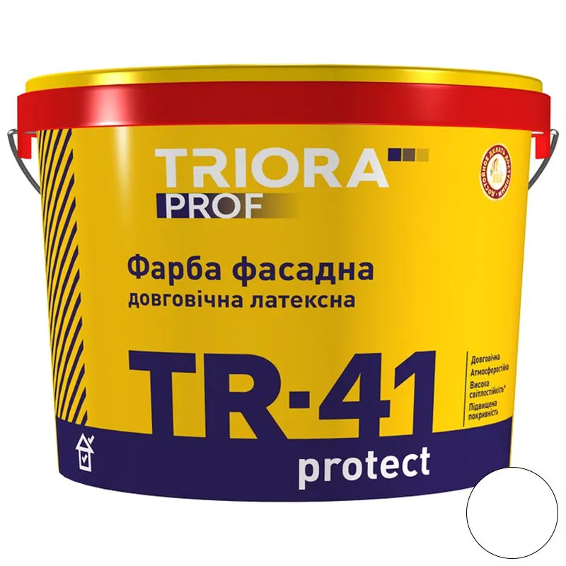 Краска латексная Triora TR-41 Protect, 3 л, белый купить недорого в Украине, фото 1