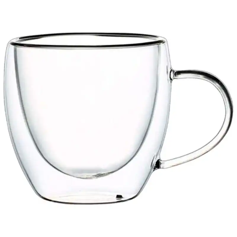 Набір скляних чашок з подвійними стінками Con Brio СВ-8609-2, 90 мл, 2 шт купити недорого в Україні, фото 1