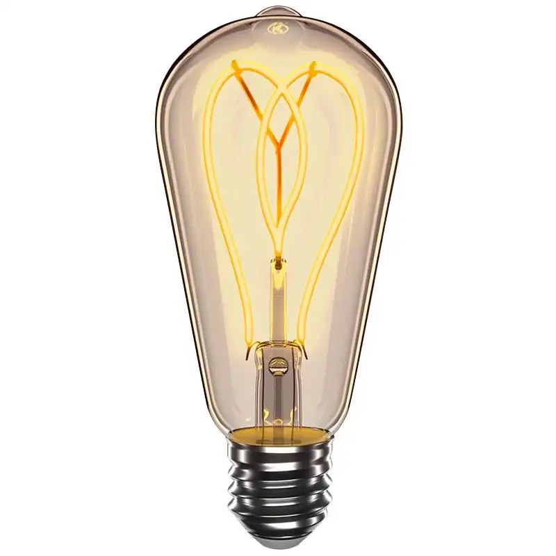 Лампа Velmax Filament, 4W, E27, 2700K, 300Lm Amber-ST64, Петля, 21-43-52 купить недорого в Украине, фото 1