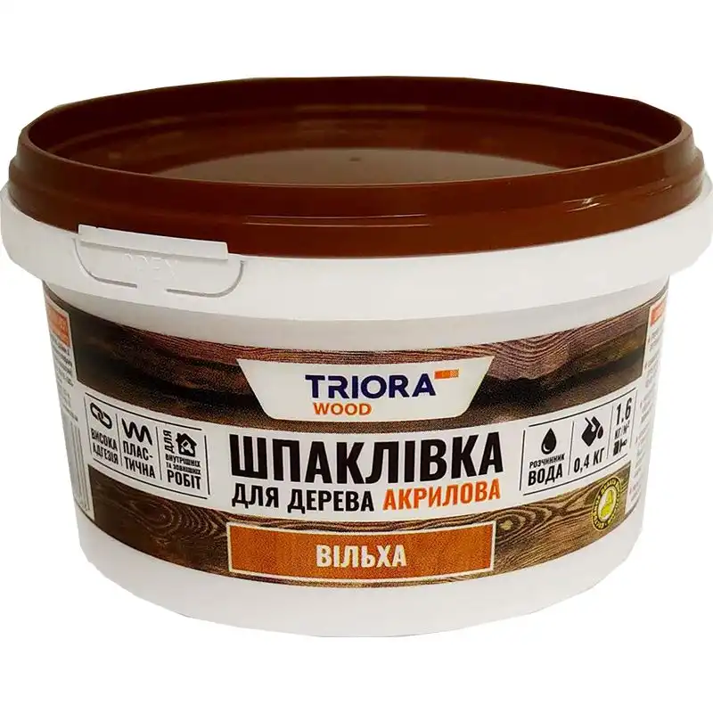 Шпаклівка для дерева Triora, 0,4 кг, вільха купити недорого в Україні, фото 1
