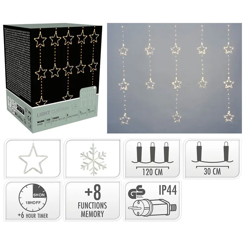 Гірлянда Koopman, 235 LED, теплий, 120х120 см, від мережі, в асортименті, AVX100660 купити недорого в Україні, фото 2