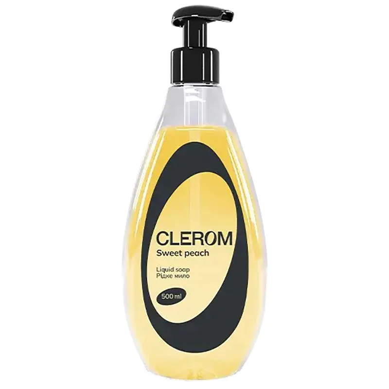 Рідке мило Clerom Sweet peach, 500 мл, 20258 купити недорого в Україні, фото 1