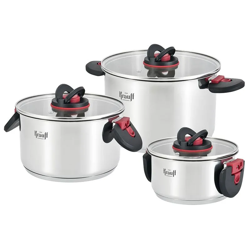 Набір каструль Krauff Prime Chef, 6 предметів, 26-303-017 купити недорого в Україні, фото 1