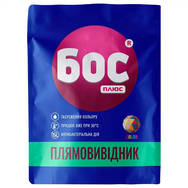 Відбілювач для кольорових речей Бос плюс Color, 50 г купити недорого в Україні, фото 1