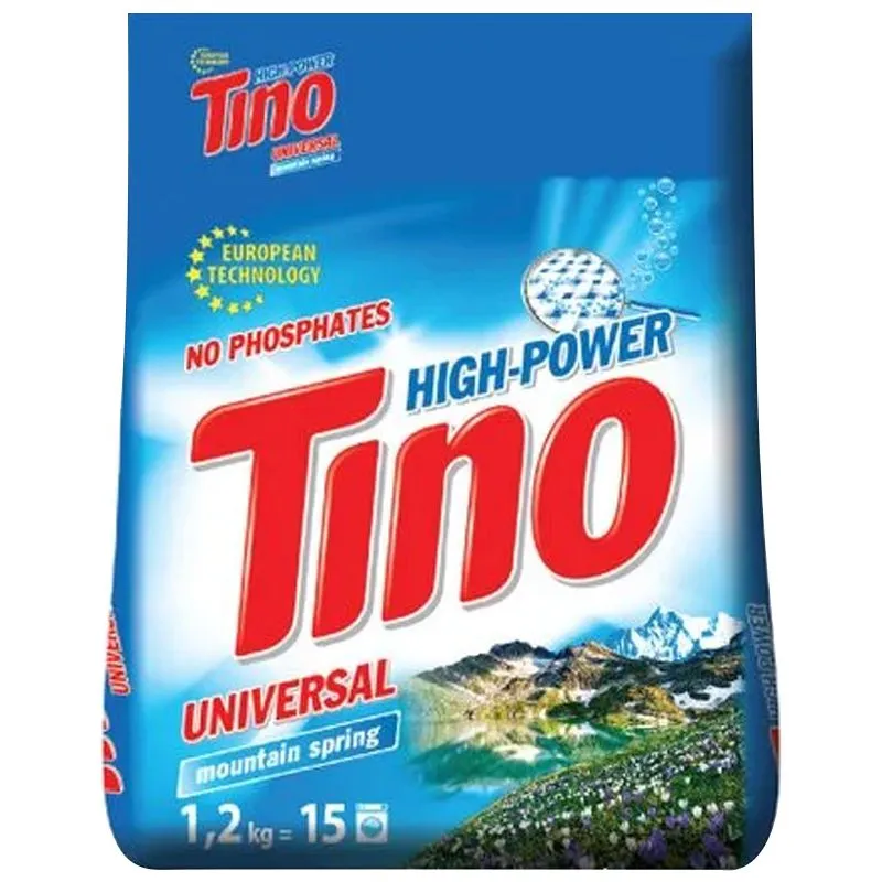 Порошок стиральный Tino Universal Mountain Spring, 1,2 кг, 15 циклов стирки купить недорого в Украине, фото 1