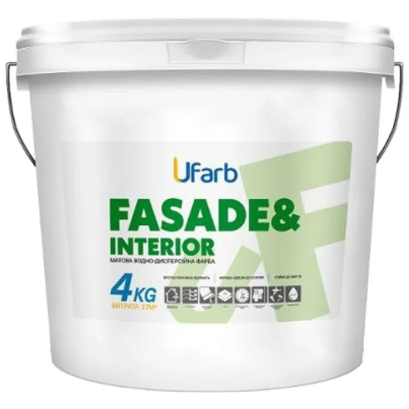 Краска акриловая UFarb Fasade&Interior, 4 кг купить недорого в Украине, фото 1