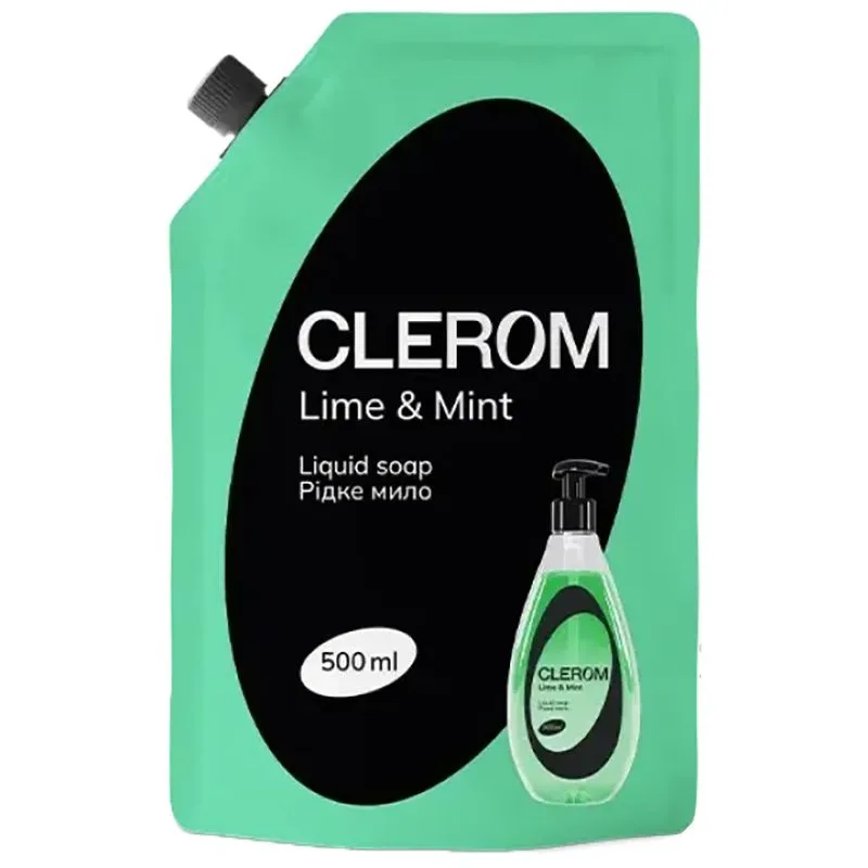 Рідке мило Clerom Lime and mint, 500 мл, 20234 купити недорого в Україні, фото 1