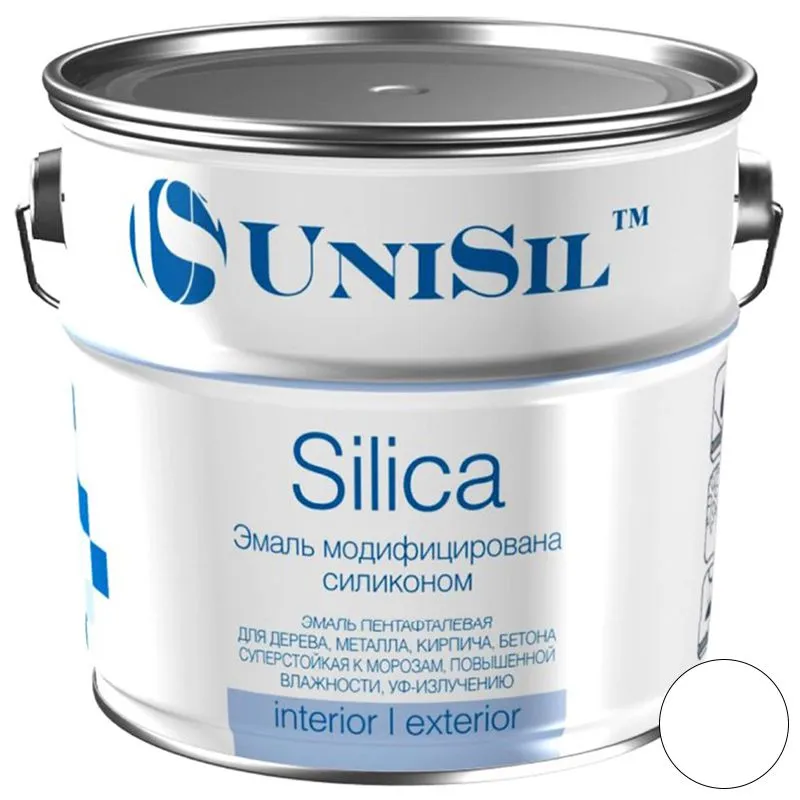 Емаль пентафталева UniSil Silica, 12 кг, білий купити недорого в Україні, фото 1