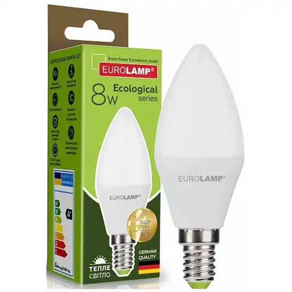Лампа Eurolamp Есо CL, 6W, E14, 3000K, LED-CL-06143P купить недорого в Украине, фото 1