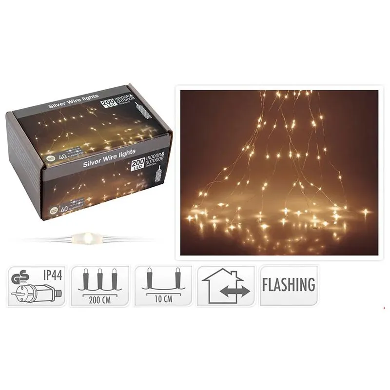 Гірлянда Koopman, 200 LED, теплий, від мережі, AX8702620, фото 1 Гірлянда Koopman, 200 LED, теплий, від мережі, AX8702620 купити недорого в Україні, фото 1