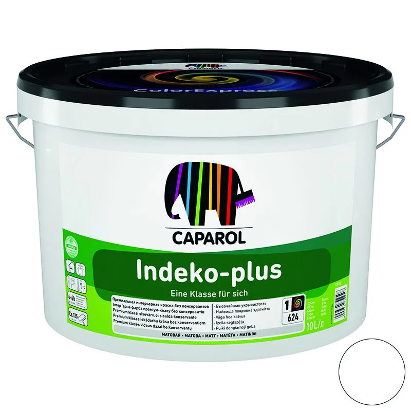 Краска интерьерная Caparol Indeko Plus XRPU BX1, 10 л, белый купить недорого в Украине, фото 1