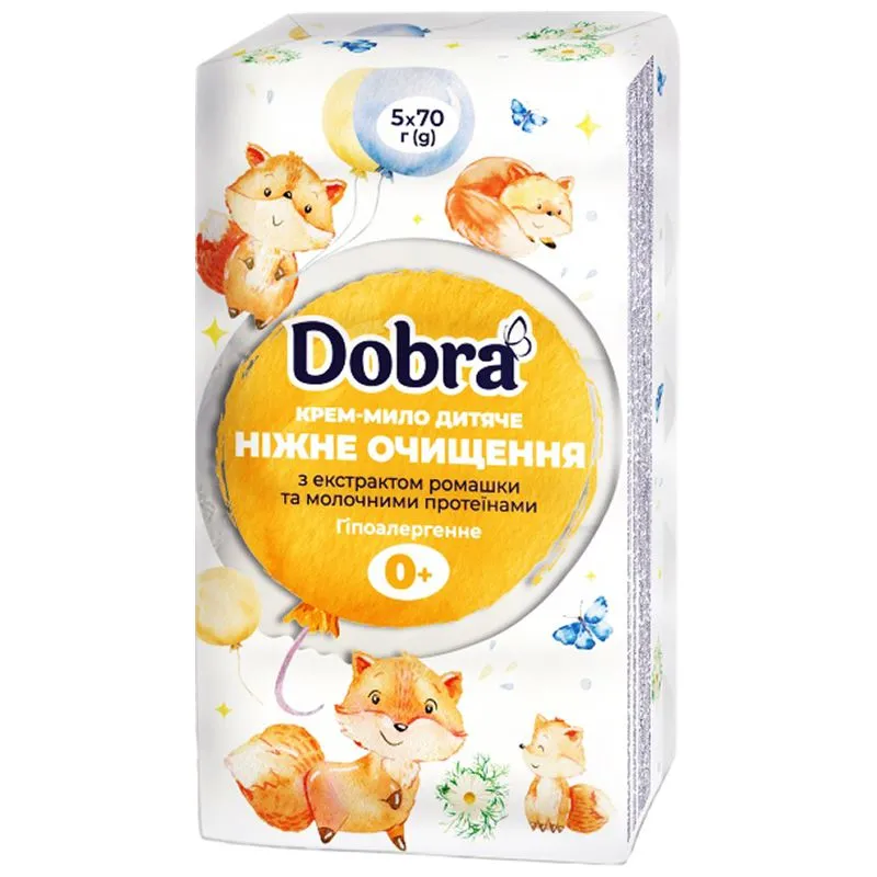 Крем-мило дитяче Dobra Ромашка та молочний протеїн купити недорого в Україні, фото 1